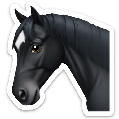black horse no markings  sticker