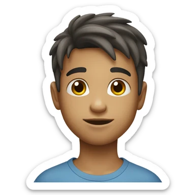 Niño con venda en la cara  sticker