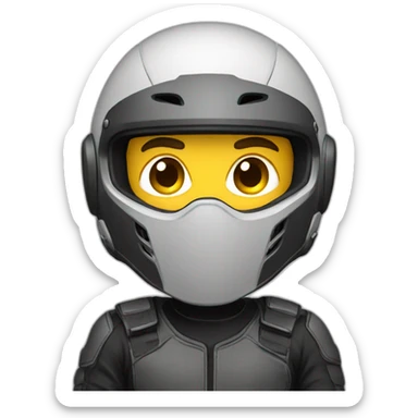 dude wearing motorcycle sport helmet sticker