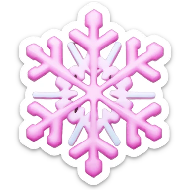 pink snowflake sticker