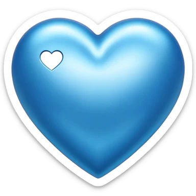 Azure heart sticker