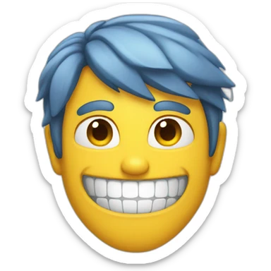 big smile weird sticker
