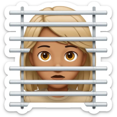 Peeking through the blinds sticker