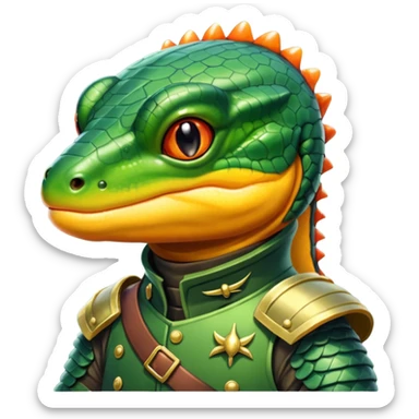 a salamander army commander  sticker