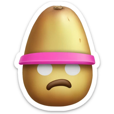 Long potatoe with pink helmet sticker