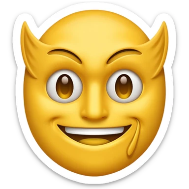 Un emoji qui veut rire mais qui est caché derrière une masque sticker