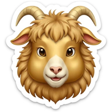 golden goat sticker
