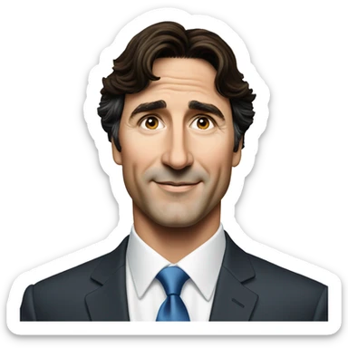 justin trudeau sourri sticker