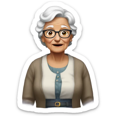 Old grandma who just got $29.99 stolen from her sticker