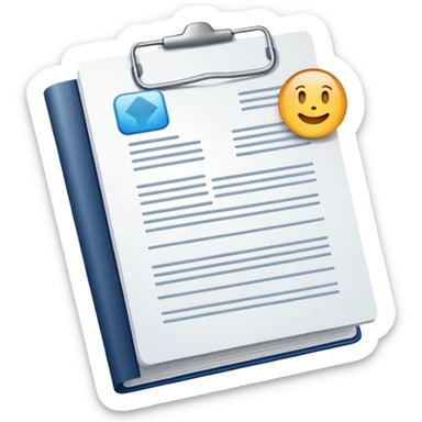 realistic documents with title page white color sticker