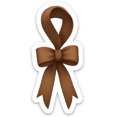 Brown bow sticker