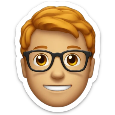 Garçon roux avec des lunettes sticker