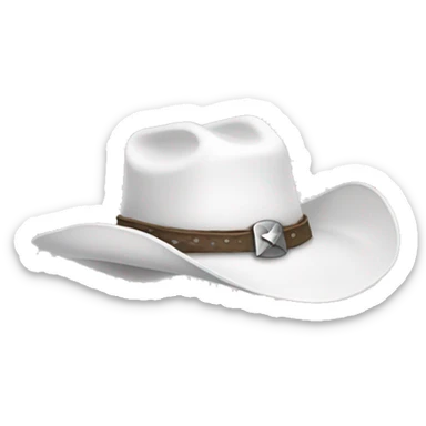 cowboy white hat sticker