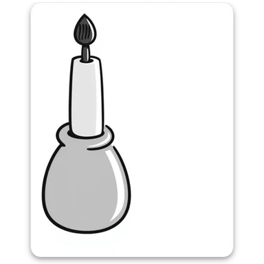 nail polish bottle with brush in pastel colors dd9fb0 ffc6d3 a3bfc9 c4bee2 f1b091, hand-drawn doodle style sticker