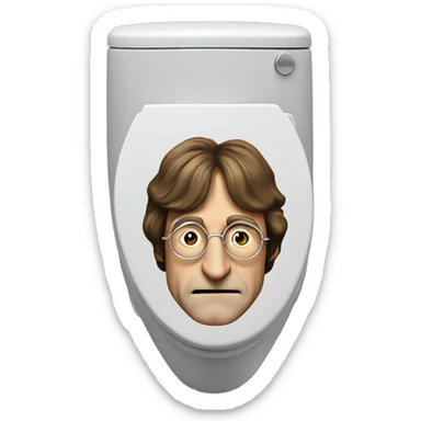 John Lennon skibidi toilet  sticker