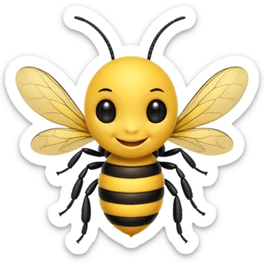 Cute bee sticker