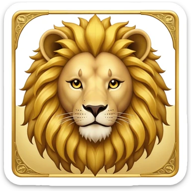 Tarot Card with a lion on it  sticker