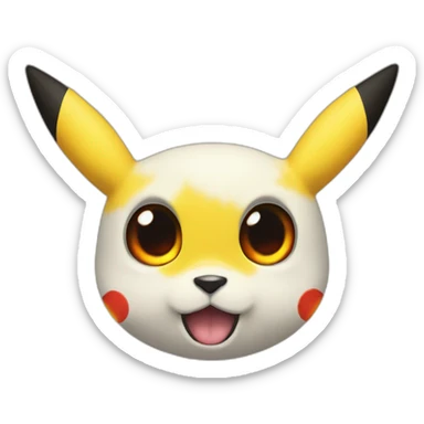 Pikachu fire eyes sticker