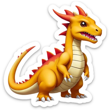 Cubone-dragonite-Marowak-Charmeleon-Fakémon-creature (full body) sticker