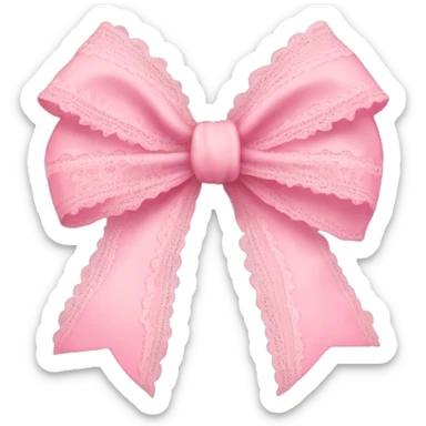 A baby pink cute lacy bow sticker