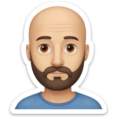 Stalker bald Italian scruffy beard sticker