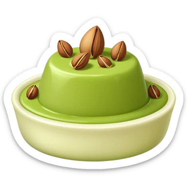 Normal green pudding emoji WITHOUT PLATE OR CONTAINER. sticker