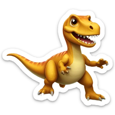 surfing dinosaur sticker