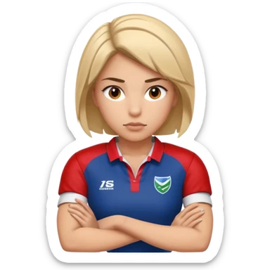Disfraz de jugadora de rugby sticker