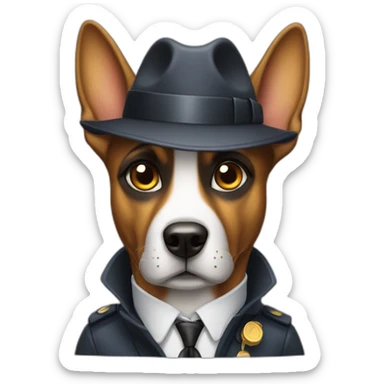 detective dog sticker