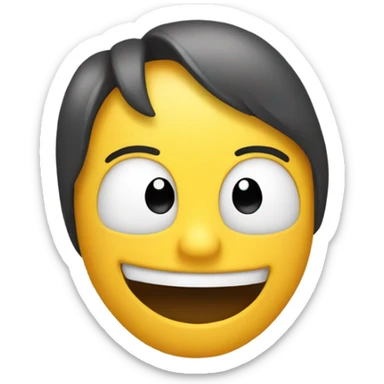 smile and closing  mouth by hand emoji sticker