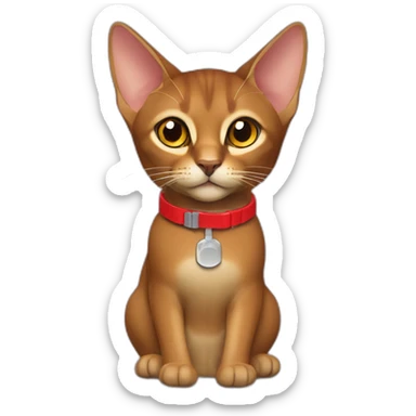 abyssinian-cat-with-red-collar-with-golden-rectangular-shaped-sensor-attached-iot-device sticker