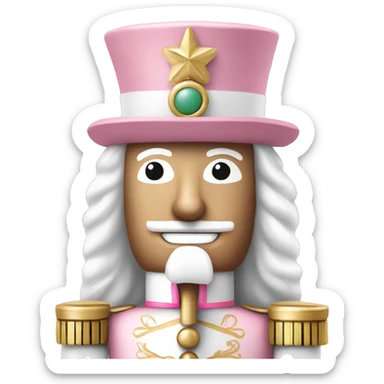 Light Pink and white themed nutcrackers  sticker