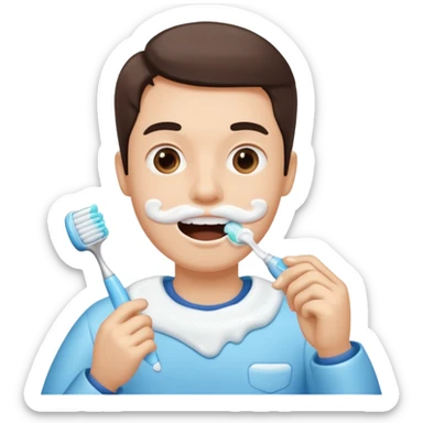 Brushing your teeth sticker