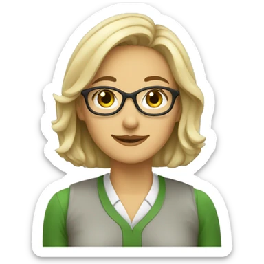 female white teacher who loves turtles sticker