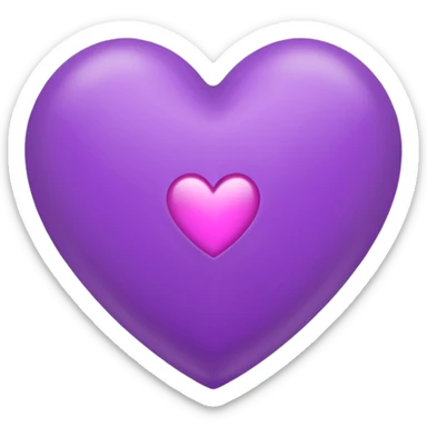 Puedes crear un corazón morado que el centro tenga la frase Army forever  sticker