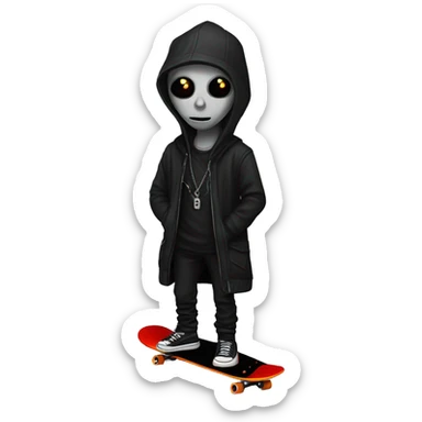 Skateboard gothic sticker