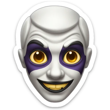 ghoulish harlequin emoji sticker