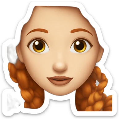 Rousse qui fait un bisou  sticker