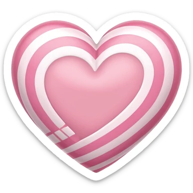 sakura heart with a striped border sticker