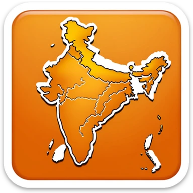 Undevided India map with saffron colour ( akhand Bharat )  sticker