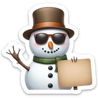 Snowman as a street hustler sticker