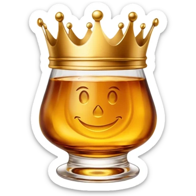 crown royal crown gold glass with black background sticker