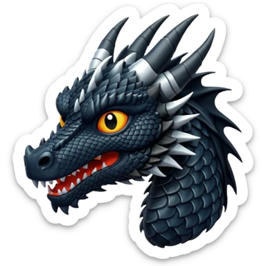 

black dragon head sticker