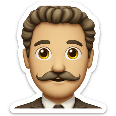 Fresh, vintage, Italian man with a mustache  sticker
