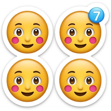 Emoji tenant un 6 et un 7 sticker