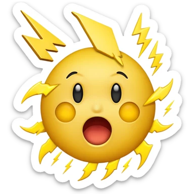 Smiley foudroyé orage sticker