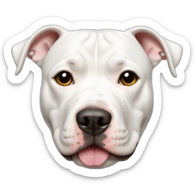 White sienna spotted pitbull sticker