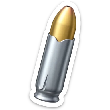 a single bullet sligly ratated to the right side sticker