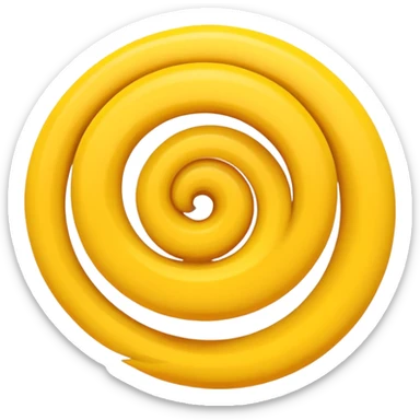 Yellow spiral sticker