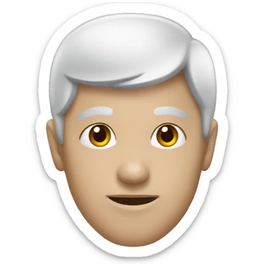 person with a red had sticker